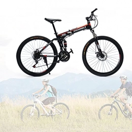 FEIFEI Vélos de montagne pliant Vélo De Montagne Pliable, 24 26 Pouces VTT Tout Suspendu, Vélos Pliants Double Frein à Disque, Suspension Avant, Cadre en Acier À Haute Teneur en Carbone pour Homme Femme / F / 27speed / 26inch