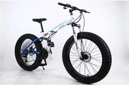 XINTONGLO Vélos de montagne pliant XINTONGLO Pliant 26" en Alliage Pliant VTT 27 Vitesses Double Suspension 4.0inch Fat Tire vélo Peut à vélo sur Neige, Les Montagnes, B