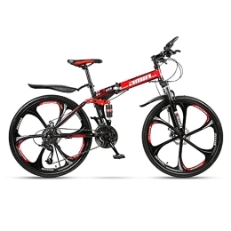 XUDAN vélo XUDAN VTT VéLo D'ExtéRieur, Bike VéLo VTT, VéLo De Montagne 24 / 26 Pouces 21 / 24 / 27 / 30 RéGlage De La Vitesse Variable VéLo Pliant Adulte Suspension ComplèTe Double Frein à Disque Route