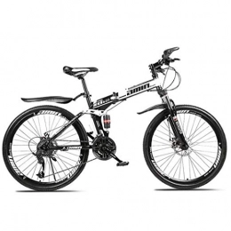JIAWYJ vélo YANGHAO-VTT adulte- Vélos de vélo de montagne, 26 pouces à double disque à 24 vitesses de la suspension pleine suspension antidérapante, cadre en aluminium léger, fourche suspension, blanc, a FGZCRSDZ