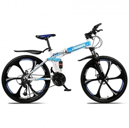 JIAWYJ vélo YANGHAO-VTT adulte- Vélos de vélo de montagne, 26inch 27 vitesses Double disque Frein Suspension Full Suspension antidérapante, cadre en aluminium léger, fourche suspension, bleu, c FGZCRSDZXC-01