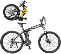 ZY vélo ZY Vlos Hors Route vlo vlo, 26 Pouces Pliant Amortisseur vlo avec Double Disque de Frein, Pliable vlo Commuter - 27 Gears Vitesse 5-27 (Couleur: Noir) LOLDF1 (Color : Black)