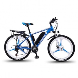 CHR Vélos de montagne électriques CHR 36V 350W Batterie Lithium-ION Amovible Mountain Ebike Vélo électrique Adulte Vélo électrique en Alliage D'aluminium Vélo Extérieur Ebike, Blue-10AH70km