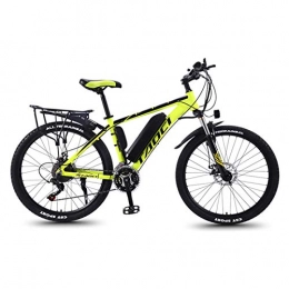 CHR Vélos de montagne électriques CHR Vélos Ebikes en Alliage De Magnésium Vélos électriques De 26 Pouces pour Adultes Batterie Au Lithium-ION Amovible 36V 350W Mountain Ebike, Yellow-10AH70km