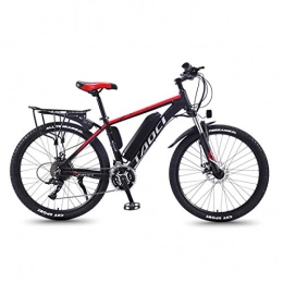 CHR Vélos de montagne électriques CHR Vélos électriques 26 Pouces pour Adultes Vélos Ebikes en Alliage De Magnésium Tout Terrain Batterie Lithium-ION Amovible 36V 350W Mountain Ebike, Red-8AH50km