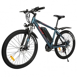 Eleglide vélo Eleglide Vélo Électrique, 26" Vélo Électrique en Montagne, 250W Moteur VTT Électrique pour Adulte vec Batterie Amovible 36V / 7.5AH Professionnel Shimano 21 Vitesses-M1