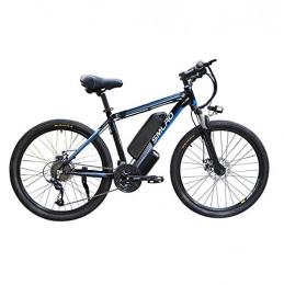 Hyuhome vélo Hyuhome Bycicles électriques pour Hommes, 26" 48V 360W IP54 étanche Adulte électrique de vélo de Montagne, 21 Vitesse vélo électrique VTT Dirtbike avec 3 Modes équitation, Black Blue