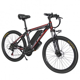 Hyuhome vélo Hyuhome Vélos électriques pour Adultes, 350W en Alliage d'aluminium Ebike vélos Amovible 48V / 10Ah Lithium-ION Rechargeable VTT / Commute Ebike, Black Red