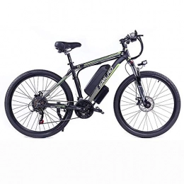 LOSA Vélos de montagne électriques LOSA 26 '' électrique VTT Amovible de Grande capacité au Lithium-ION (48V 15AH 350W) / vélo électrique 21 Speed ​​Gear Trois Modes de Travail, Black Green