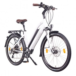 NCM vélo NCM Vélo électrique Milano Plus, 26 Pouces, E-Trekking, E-VTC, Moteur 250W, Batterie 48V 16Ah 768Wh, Autonomie Jusqu’à 150 km, Freins à Disque hydrauliques Tektro, Shimano 8 Vitesses, Mixte, Blanc