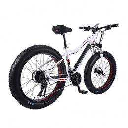 NYPB vélo NYPB Vélos électriques pour Adultes, Vélo de Montagne avec Batteries Lithium-ION 36V 10Ah Puissant Moteur 350W, Vitesse Jusqu'à 30 km / h 26 Pouces Travail et de Déplacement, White a, Left Mounted