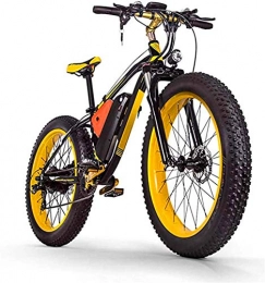 RDJM Vélos de montagne électriques RDJM VTT Electrique 26 Pouces Fat Tire vélo électrique / 1000W48V17.5AH Batterie au Lithium VTT, 27 Vitesses Neige Vélo / Cross-Country de vélo de Montagne for Hommes et Femmes (Color : Yellow)