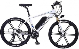 RDJM vélo RDJM Vélo Électrique en Montagne 26 Pouces électrique vélo électrique VTT 350W Vélo électrique Vélo électrique, Adultes 30 km / H ebike avec Batterie Amovible, Convient for Tout-Terrain (Color : White)