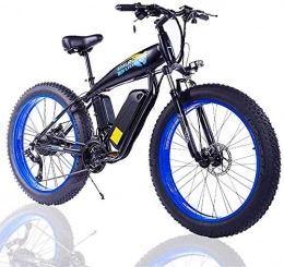 RDJM vélo RDJM Vélo Électrique en Montagne Adulte Fat Tire vélo électrique, avec Grande Amovible Capacité Lithium-ION (48V 500W) 27 Speed ​​Gear et Trois Modes de Travail (Color : Black Blue)