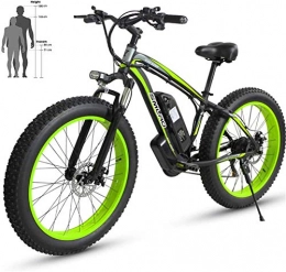 RDJM vélo RDJM Vélo Électrique en Montagne Mens électrique Upgraded VTT 26 « » vélo électrique avec Amovible 36V10AH / 48V15AH Batterie 27 Vitesse Shifter Montagne Ebike (Color : Black Green, Size : 48V15AH)