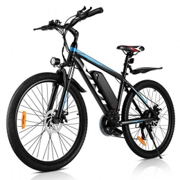 Vivi Vélos de montagne électriques VIVI 26"VTT électrique 250W 36V 10.4Ah Batterie Amovible vélo de Banlieue 25MPH 21 Vitesses Engrenages Adulte e-Bike (Bleu)