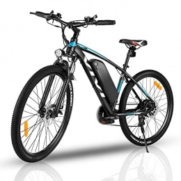 Vivi vélo VIVI 27.5" Vélo Electrique de Montagne, 350W 36V 10.4Ah Batterie Lithium-ION Vélo de Montagne électrique Vélo de 25KM / H, Shimano Dérailleurs 21 Vitesses E-Bike VTT pour Adulte (Bleu)