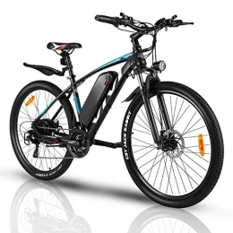 Vivi vélo VIVI Vélo Électrique Adulte Vélo de Montagne 27, 5 Pouces avec Moteur 350W, Batterie 36V / 10.4Ah Amovible / Engrenages 21 Vitesses / Vitesse Maximum 32km / h / Kilométrage de Recharge Jusqu'à 50km