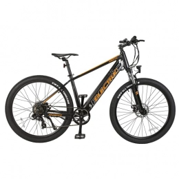 通用 Vélos de montagne électriques VTT électrique pour adultes, vélo de montagne électrique assisté pour homme, voyage en week-end et découverte en plein air (noir et orange)