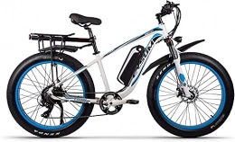 cysum Vélos de montagne électriques Vélo de Montagne électrique Cysum 48V * 17AH Batterie au Lithium vélo électrique, Alliage d'aluminium Haute résistance 26 Pouces 4.0 Gros Pneu Neige véloo (Noir-Bleu Plus)