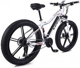 WJSWD vélo Vélo de neige électrique, Vélo de montagne électrique 26 pouces 350W 36V 10ah pliant gras pneu vélo de neige vélo 27 vitesses d'aide à la pédale d'aide à la pédale de vélo de vélo et trois modes de tr