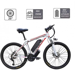 WJSWD Vélos de montagne électriques Vélo de neige électrique, Vélos électriques pour adultes, alliage d'aluminium 360W vélo en alliage d'aluminium amovible 48V / 10AH Lithium-ion Batterie Batterie Vélo de montagne / Commute Ebike Croisi