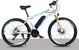 WJSWD vélo Vélo électrique de montagne pour adultes, 250 W, vélo électrique de 26 pouces, résistant aux chocs, 36 V 10 Ah, batterie lithium-ion amovible, pour homme et femme, batterie au lithium