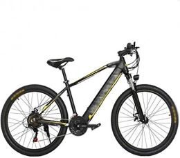 WJSWD vélo Vélo électrique de neige de 69, 8 cm, batterie au lithium cachée, vitesse variable, 48 V 10 A, vélo dynamique, pour homme et femme, batterie au lithium, cruiser de plage pour adultes (couleur : jaune)