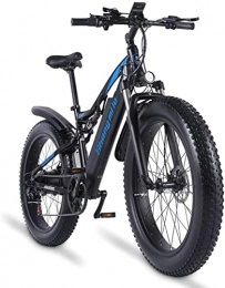 通用 Vélos de montagne électriques Vélo électrique MX03, Shimano 7 Vitesses, Batterie au Lithium Amovible 48V17Ah, Frein hydraulique, Vélo de Montagne à Pneu Large de 26 Pouces 4.0 (Noir), adapté aux Adultes.