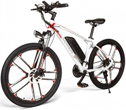 Fangfang vélo Vélos électriques, Vélo de montagne électrique 26 "48V 350W 8Ah Batterie de lithium-ion amovible Vélos électriques pour freins à disque adulte Capacité de charge 100 kg , Bicyclette ( Color : White )
