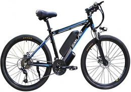 WJSWD vélo WJSWD Vélo électrique de montagne de 66 cm, batterie lithium-ion de 48 V / 13 A / 1000 W, double frein à disque, batterie au lithium, pour adultes (couleur : bleu).