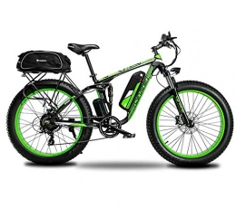 ZHANGYY vélo ZHANGYY Vélo de Montagne 48V 1000W 26 Pouces Fat Tire e-Bike 7 Vitesses Beach Cruiser Hommes Sports Mountain Bike Full Suspension Batterie au Lithium Freins à Disque hydrauliques