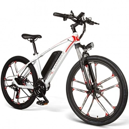 ZWJABYY vélo ZWJABYY 2021 Nouveau VéLo éLectrique Adulte, ÉLectrique VéLo De Montagne, Moteur 350W, 48V / 8Ah Lithium Batterie, Vitesse Maximale 30Km / H, Shimano 21 Vitesses Velo Electrique 26 Pouces, White