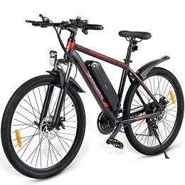 ZWJABYY vélo ZWJABYY 26 Pouces Velo Electrique, avec 350W Moteur, Vitesse Maximale 30Km / H, VéLo Adulte VTT ÉLectrique avec Batterie Amovible 36V / 10Ah, pour Adolescent Et Adultes, Black