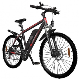 ZWJABYY vélo ZWJABYY Velo Electrique, 26 Pouces Electrique VéLo Adulte, Moteur 350W ÉLectrique VéLo De Montagne, Vitesse Jusqu'à 35Km / H, Batterie Aulithium 36V / 10Ah, City E-Bike avec PéDale Et ChaîNe, Black